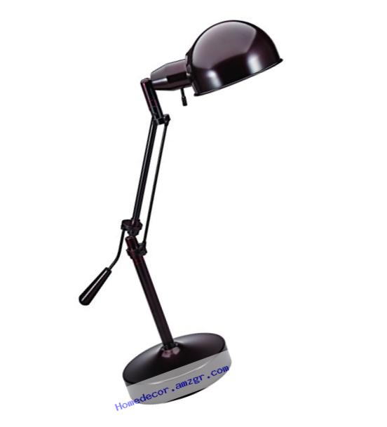 V-LIGHT Pharmacy Style CFL Desk Lamp with Height-Adjustable Tilt-Arm Feature, Antique Bronze (VS687372BRZ)