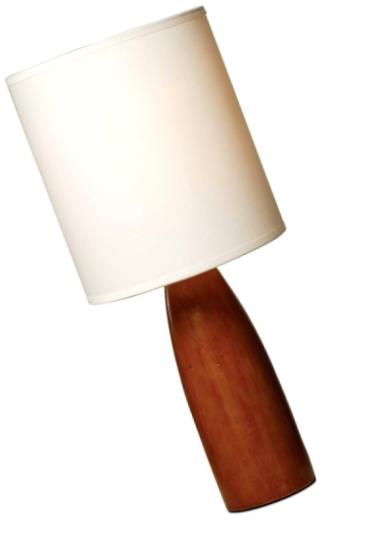 Normande HN1-1482 Flager 60-Watt Polyresin Wood-Look Table Lamp with Fabric Shade