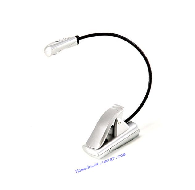 LIGHT IT by Fulcrum 20010-301 LED Wireless Multi Flex Clip On Task Light and Book Light, Silver