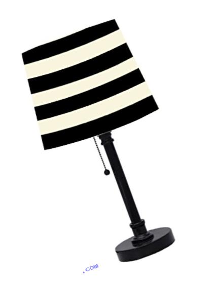 Urban Shop Black and White Striped Table Lamp