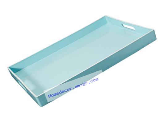 Accents by Jay Rectangular Tray with Handle, Teal