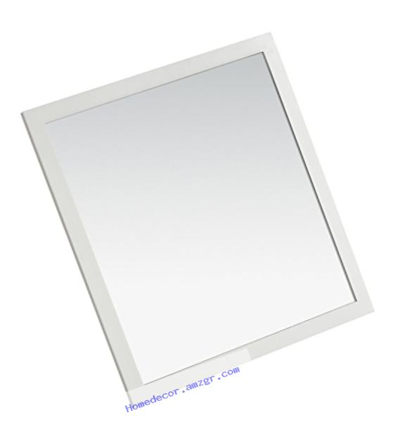 Simpli Home Chelsea Bath Vanity Mirror, 32 by 34-Inch, Soft White