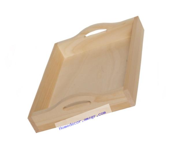 Walnut Hollow Unfinished Raw Wood Serving Tray to Create a Unique Home Décor Project, 15-inch x 11-inch