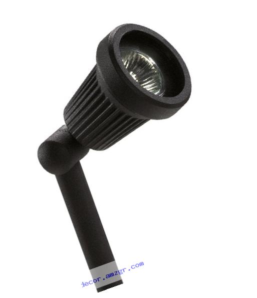 Paradise GL22724BK Low-Voltage Cast-Aluminum 20-Watt Halogen Floodlight with Glass Lens, Black