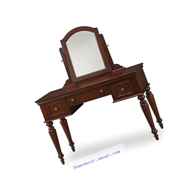Home Styles 5537-70 Lafayette Vanity Table and Mirror, Cherry Finish