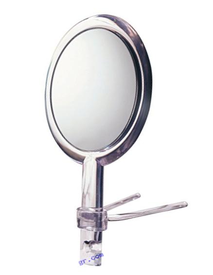 Floxite Fl-10h 10x Hand Held 2-sided Mirror with Stand, Clear