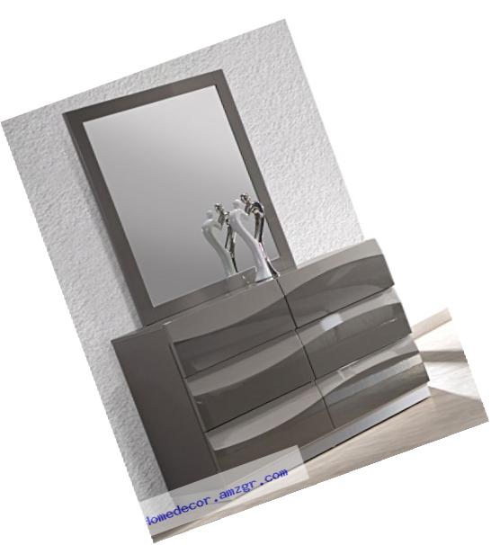 Milan Salem Grey Dresser Accent Mirror