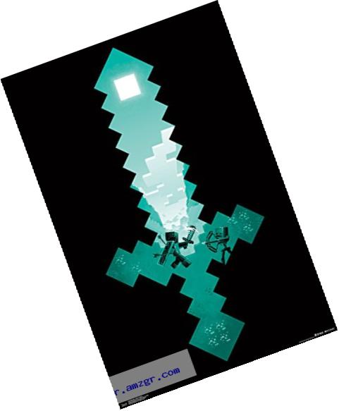 Trends International Minecraft Diamond Sword Wall Poster 22.375