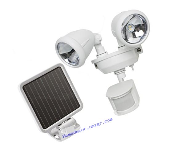 MAXSA Innovations 40218 Motion-Activated Dual Head LED Security Spotlight, White