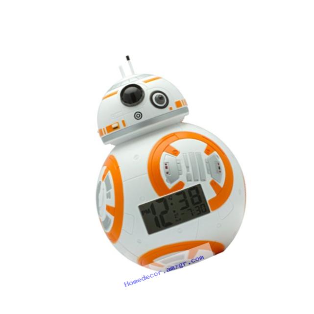 BulbBotz Star Wars BB-8 Kids Light Up Alarm Clock | white/orange | plastic | 7.5 inches tall | LCD display | boy girl | official