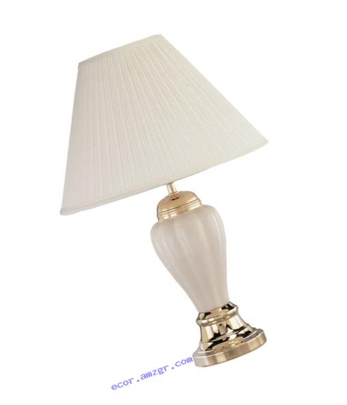 ORE International 6117IV 27-Inch 60-Watt Ceramic Table Lamp, Ivory