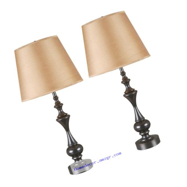 Kenroy Home 32200ORB Stratton II Table Lamp, 2-Pack
