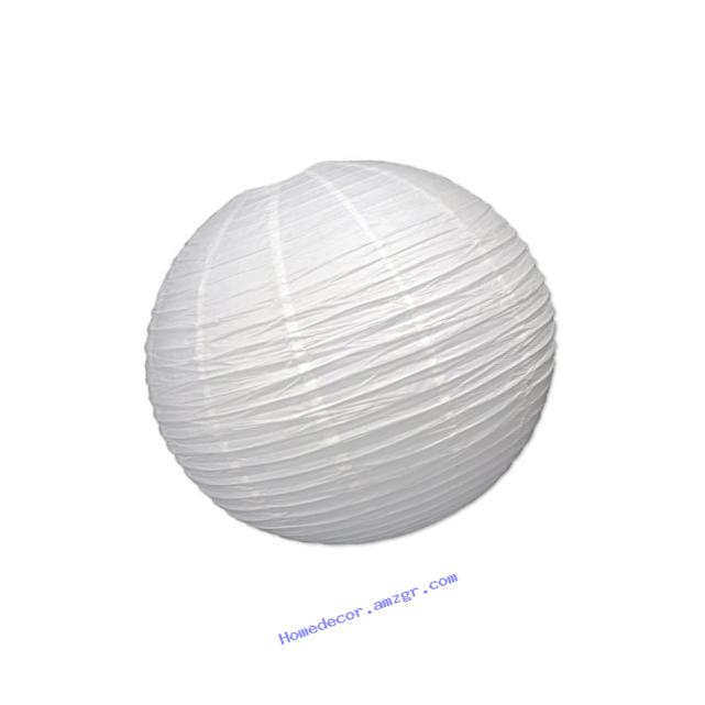 Beistle Jumbo Paper Lantern, 30-Inch, White, White