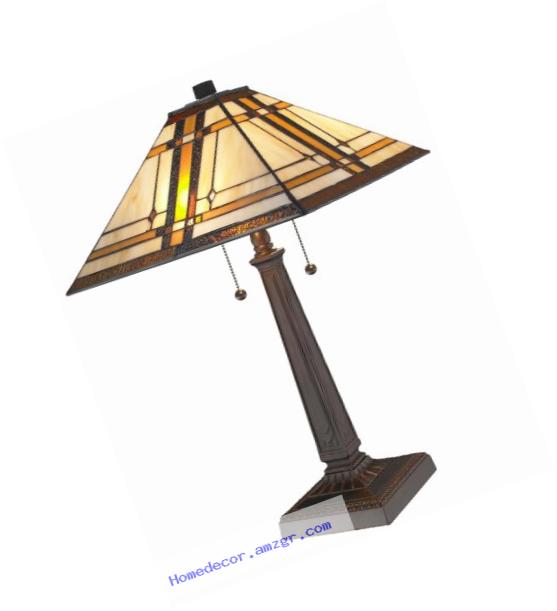 Amora Lighting AM1053TL14 Tiffany Style Mission Design Table Lamp