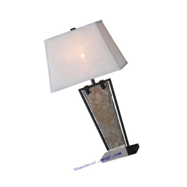 Kenroy Home 32227SL Free Fall Table Lamp, Natural Slate