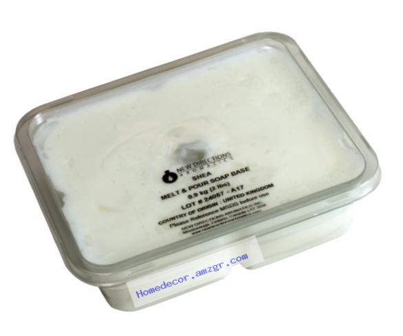 New Directions Aromatics Vegan and Kosher Melt and Pour Soap Base, 2-Pound, Shea Butter
