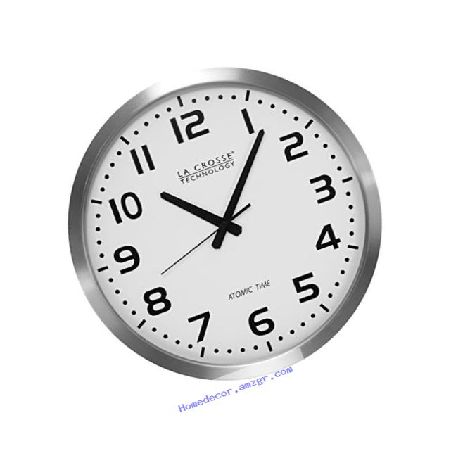 La Crosse Technology WT-3161WH 16-Inch Metal Atomic Analog Clock