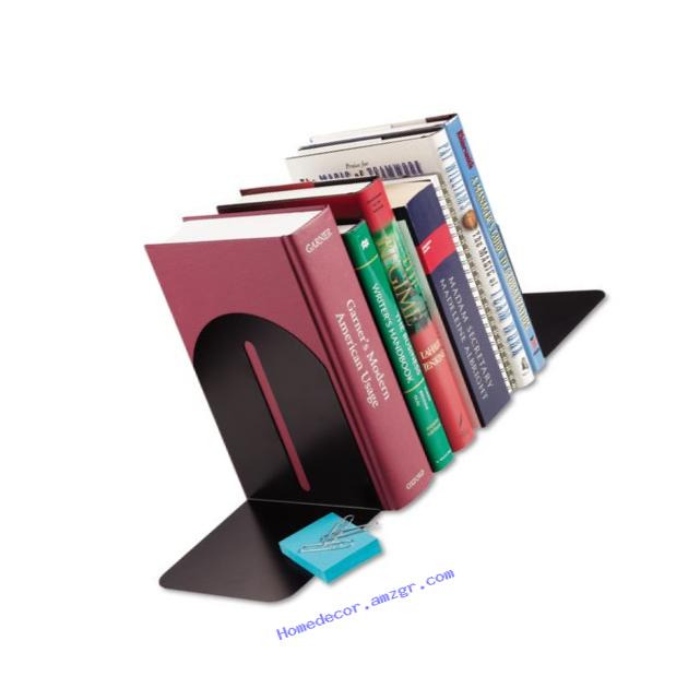 STEELMASTER Fashion Steel Bookends, 1 Pair, 5.9 x 7 x 5 Inches, Black (241017104)