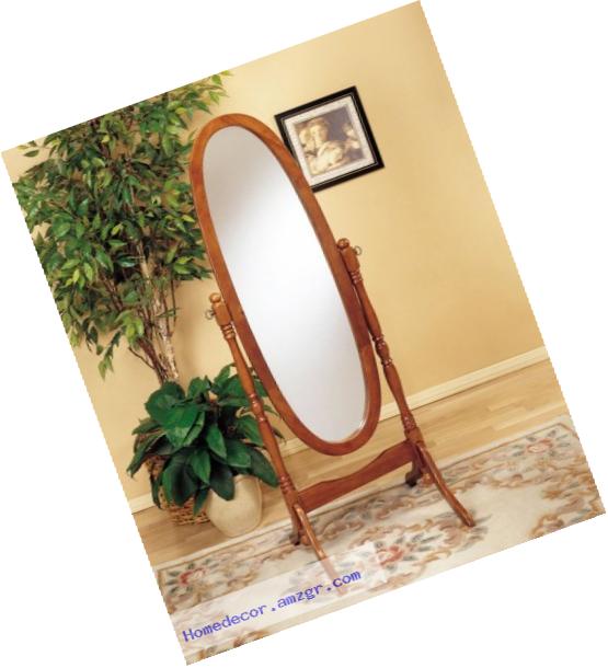 Frenchi Home Furnishing Oak Cheval Mirror