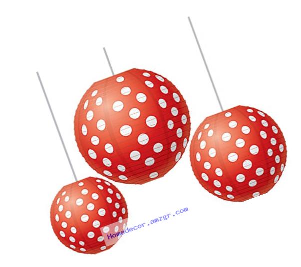 Teacher Created Resources Paper Lanterns, Red Polka Dots (77227.0)