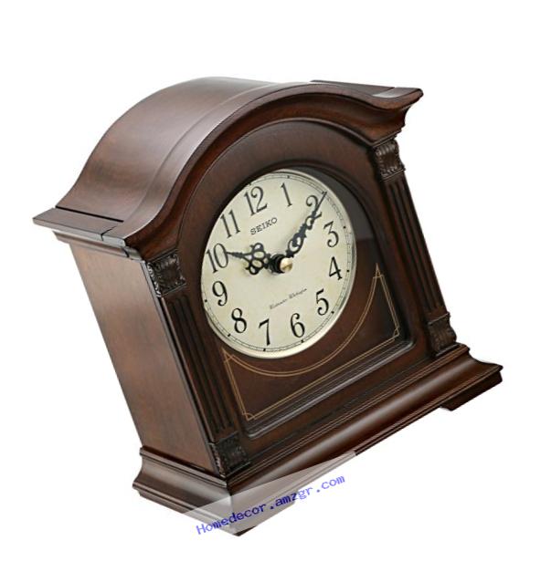 Seiko Wood Mantel Clock (Model: QXJ029BLH)