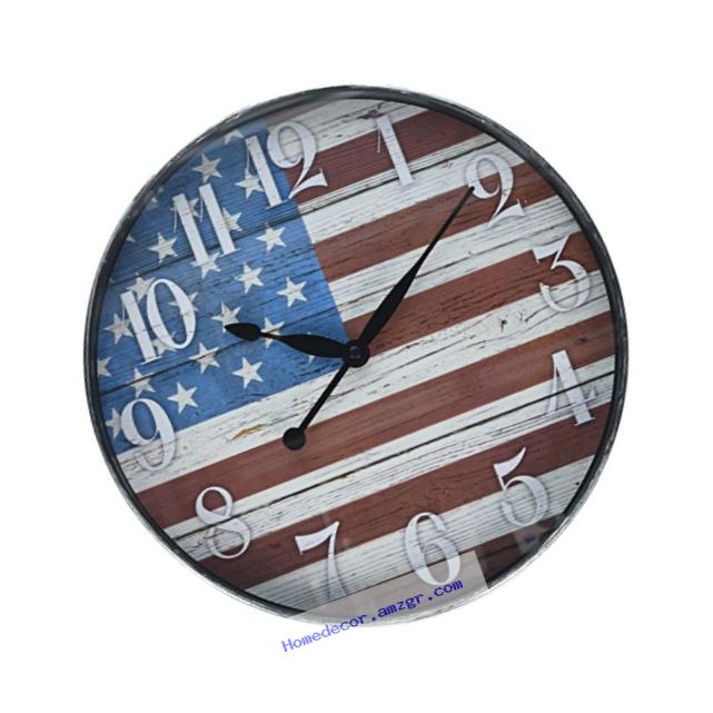 Westclox 12 Inch American Flag Wall Clock