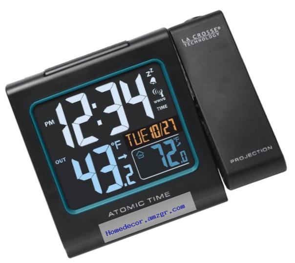La Crosse Technology  616-146 Color Projection Alarm Clock with Outdoor temperature & Charging USB port