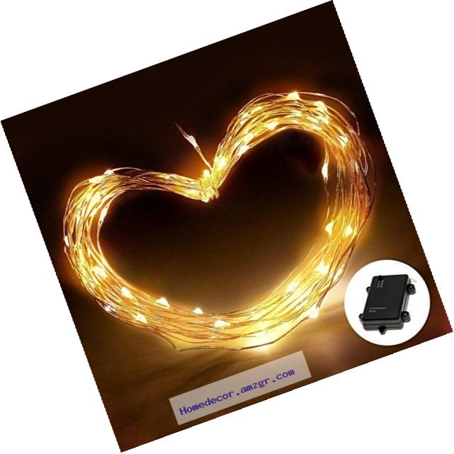 10ft Battery Powered 30 LEDs Fairy LED String Lights, Novelty Starry Starry Lights w/ Timer Mode, Flexible Copper Wire for Festival, Holiday, Christmas, Wedding & Party, Warm White, Waterproof THL-01