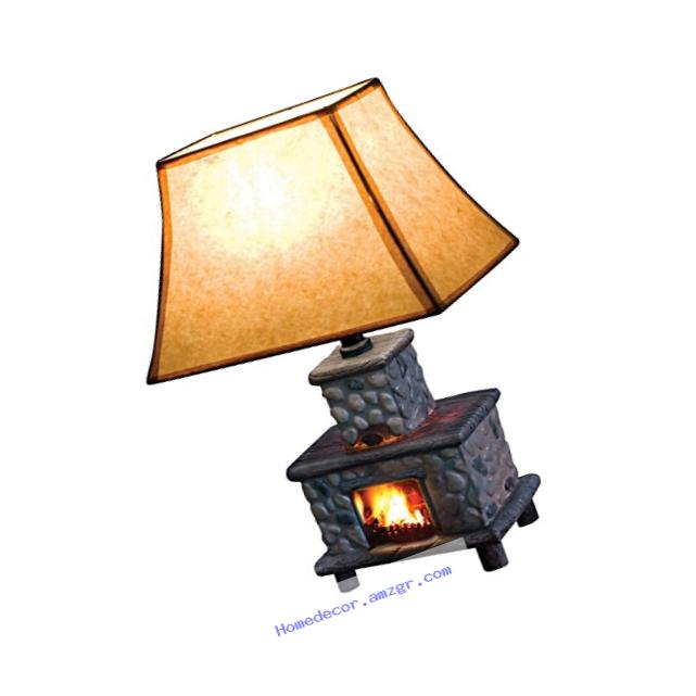 Hand Painted Ceramic Fireplace Table Lamp