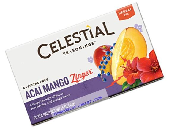 Celestial Seasonings Acai Mango Zinger Herbal Tea, 20 Count (Pack of 6)