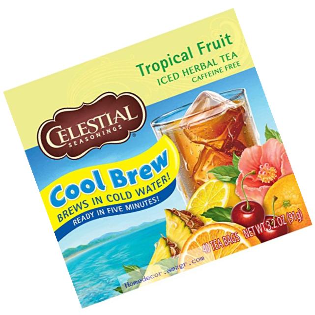 Celestial Seasonings Tropical Fruit Cool Brew Iced Tea, 40 Count (Pack of 6)